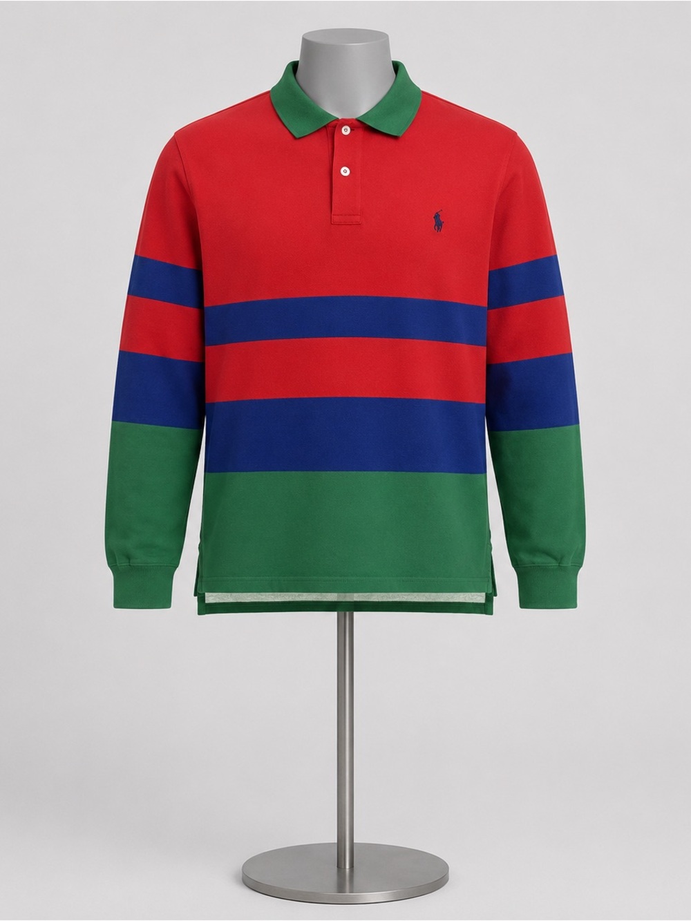 Polo Ralph Lauren Men’s XL Rugby Shirt Preppy Retro Colorblock Striped Pony